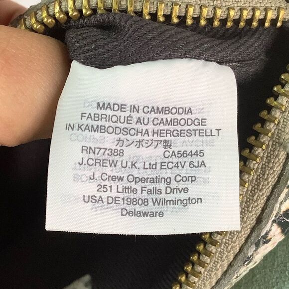 Madewell Flap Convertible Crossbody Bag Snake Embossed Leather Beige/Gray - Picture 10 of 12